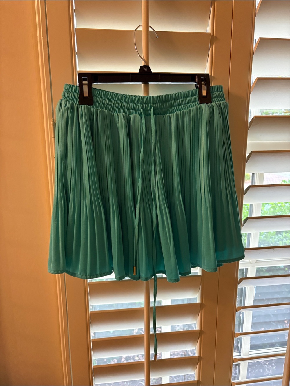 Girls Teal Pleated Skort with Elastic Waist